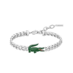 Lacoste Men's Arthor Jewelry Stainless Steel Adjustable Bracelet, Fashionable, For an Everyday Look