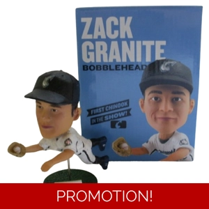 2018 LAKESHORE CHINOOKS ZACH GRANITE SGA BOBBLEHEAD TWINS