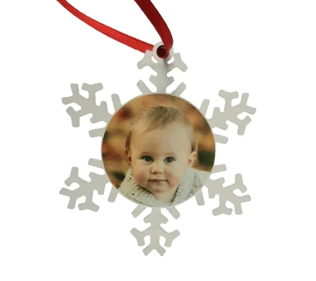 Christmas snowflake photo tree decoration