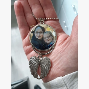 Angel wings car rear view mirror charm