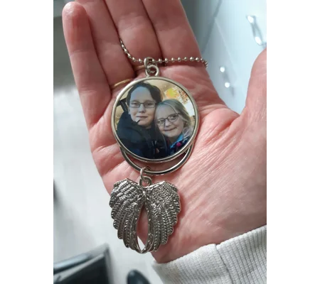 Angel wings car rear view mirror charm