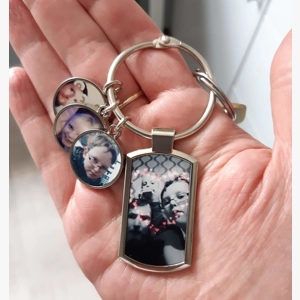 Charm photo keyring