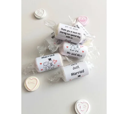 Wedding favours cartoon couple