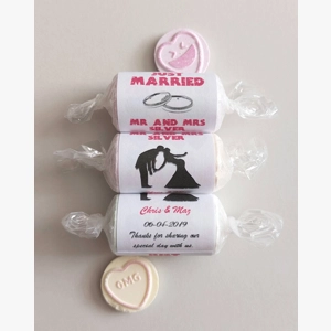 Personalised wedding love hearts