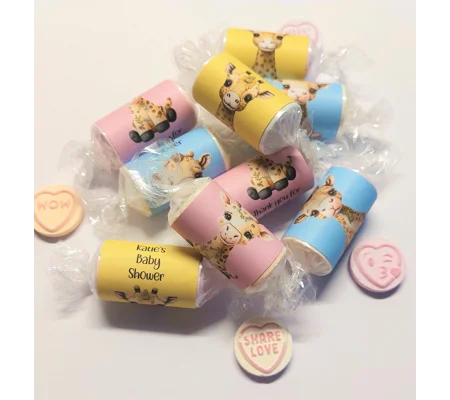 Baby shower sweets, giraffe theme