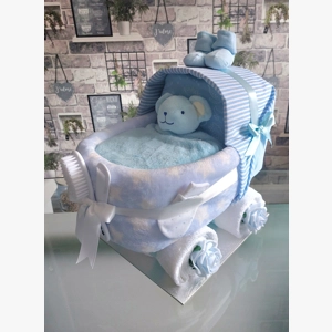 Nappy cake pram, new baby gift