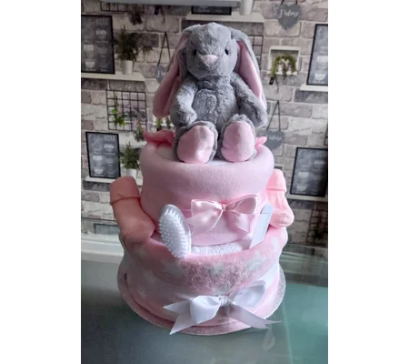 Nappy cake 2 tier baby shower gift