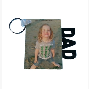 Dad photo keyring double sided