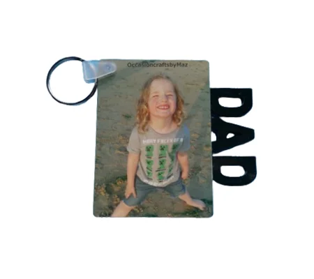 Dad photo keyring double sided