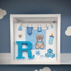 Baby boy gift frame