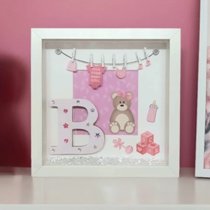 Baby girl gift frame