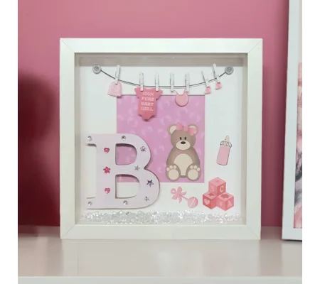 Baby girl gift frame