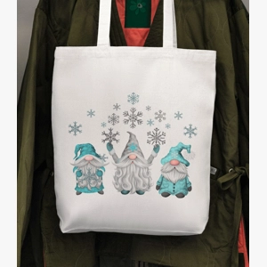 Christmas gnomes tote bag