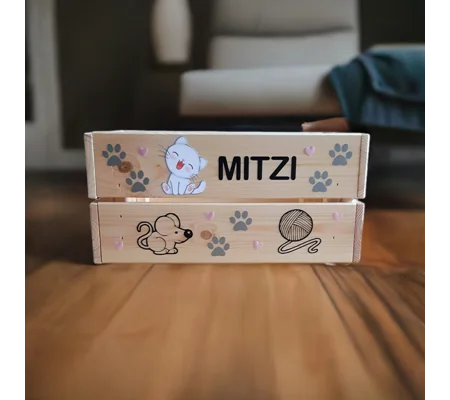 Cat toy box, cat treat box
