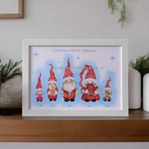 Christmas gnome family print