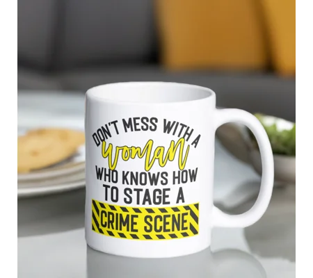 Crime fan mug, funny crime scene mug, funny crime fan mug