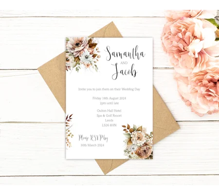 Boho rustic Wedding invitation collection sample packs