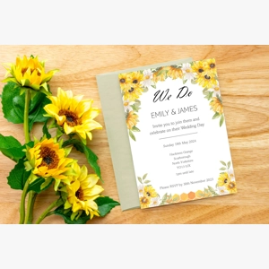 Wedding invitations Sunflower and Honey collection