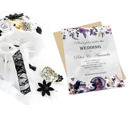 Wedding invitations Gothic Halloween collection