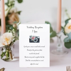 I spy wedding reception game