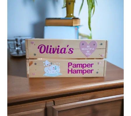 Personalised pamper hamper box