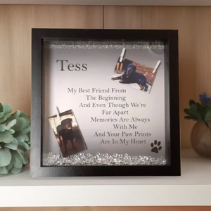 Personalised pet memorial photo frame