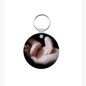 Photo keyring round