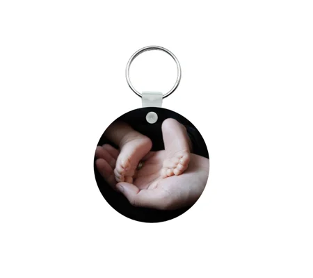 Photo keyring round