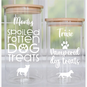 Personalised dog treat jar