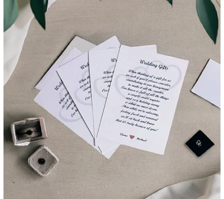 Wedding money gift poem