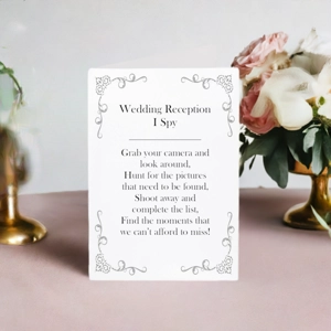 Wedding reception I spy