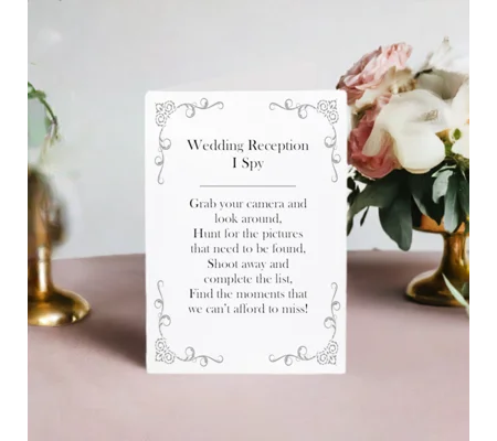 Wedding reception I spy