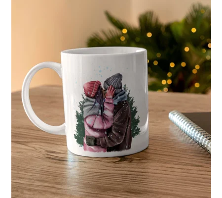 Christmas couples mug