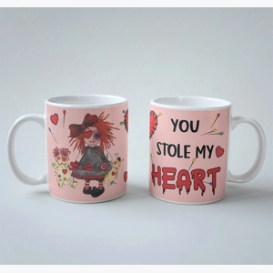 Voodoo doll mug, Valentine's day mug