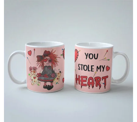 Voodoo doll mug, Valentine's day mug