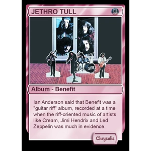 Jethro Tull Benefit Foil Trading Card