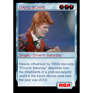 David Bowie Drive In-Saturday (Single) Foil Trading Card