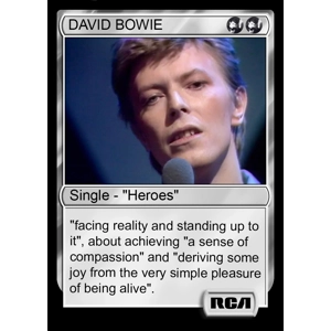 David Bowie Heroes (Single) Foil Trading Card