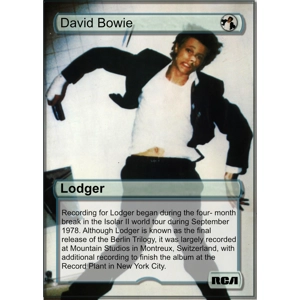 David Bowie Lodger Foil Trading Card