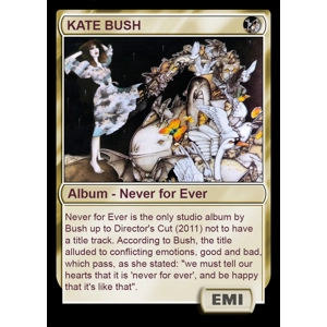 Kate Bush Never for Ever Foil Trading Card