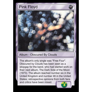 Pink Floyd Obscured By Clouds Foil Trading Card
