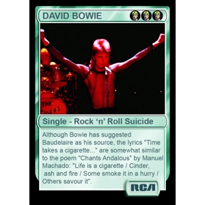 David Bowie Rock n Roll Suicide (Single) Foil Trading Card