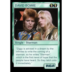 David Bowie Starman (Single) Foil Trading Card