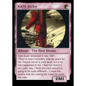 Kate Bush The Red Shoes Foil Trading Card