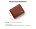 Men's PU Leather Short Wallet Multiple Card Slots Purse Large Capacity Card Holder Horizontal Wallet