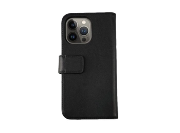 iPhone 13 Pro Max Wallet Case Leather - Black