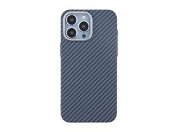 iPhone 15 Pro Max Mobile Cover in Carbon Fiber - Blue