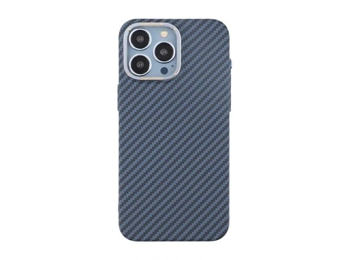 iPhone 15 Pro Max Mobile Cover in Carbon Fiber - Blue