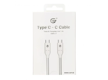 USB-C to USB-C (3.1) Charging cable 1m - White