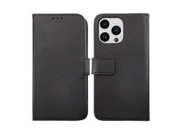 iPhone 14 Pro Max Wallet Case Leather - Black
